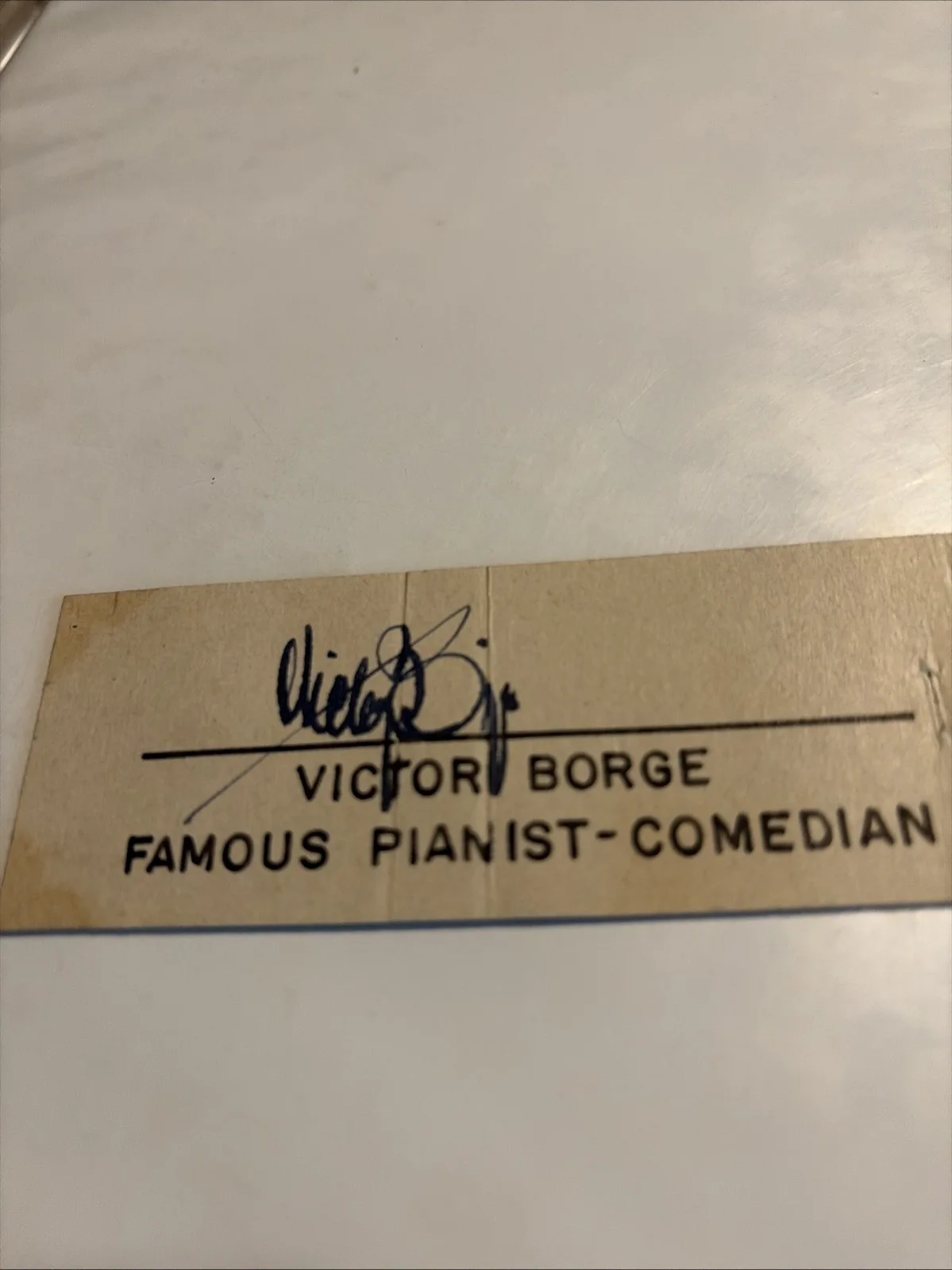Victor Borge Famous Pianist Autographed Matchbook Deceased 2000, image 2