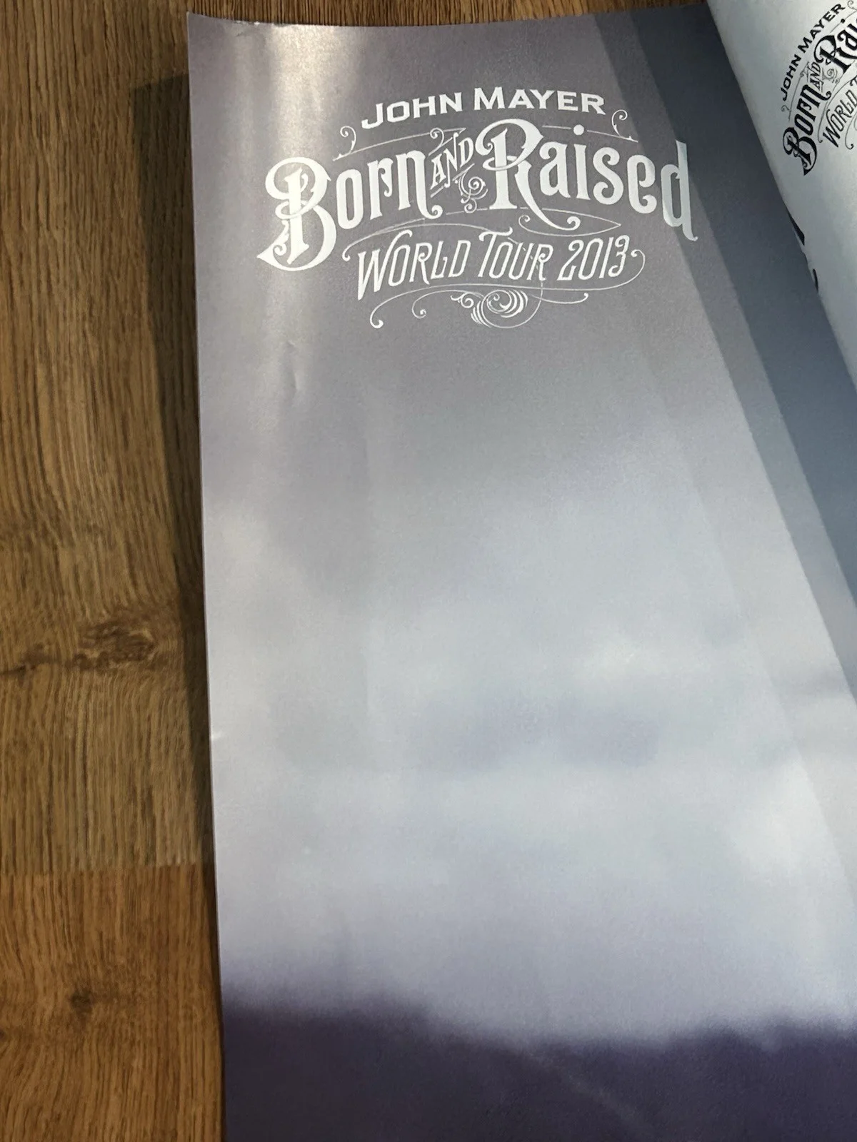 Signed John Mayer Born and Raised Tour Poster 2013 with tube Rare autographed, изображение 4