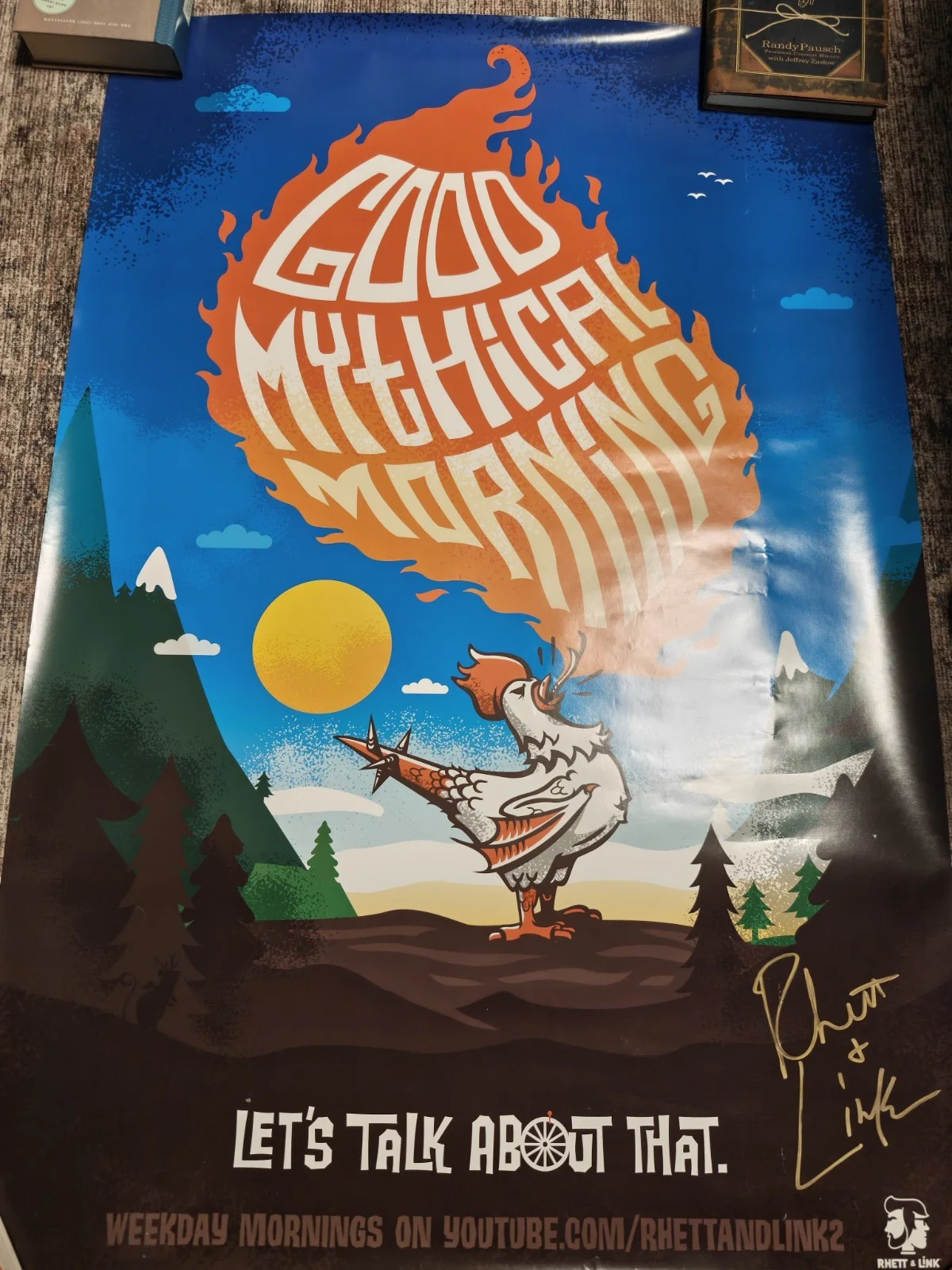 Rhett and Link — Good Mythical Morning Poster Signed by Rhett and Link! Rare Item for True Fans!