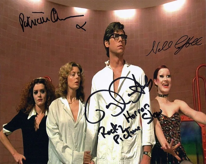 Barry Bostwick, Nell Campbell, Patricia Quinn — Rocky Horror Picture Show Signed Barry Bostwick Nell Campbell Patricia Quinn COA