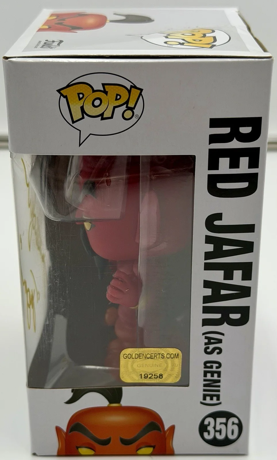 Jonathan Freeman — Jonathan Freeman Signed Red Jafar Funko Pop Aladdin #356 GSC COA w/protector, image 3