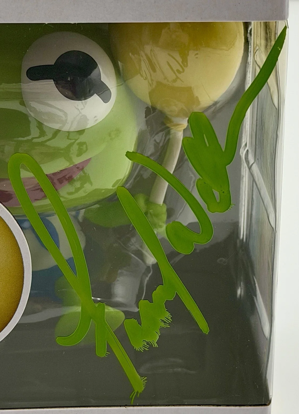 Frank Welker — Frank Welker Signed Baby Kermit Funko Pop Muppet Babies #1696 PC COA w/protector, image 2