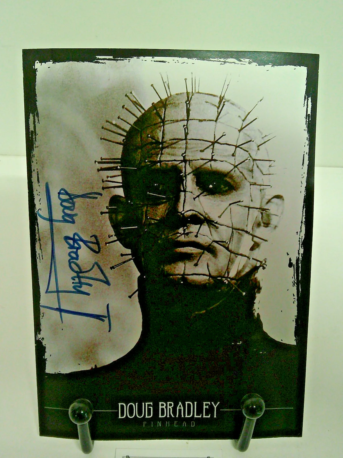 DOUG BRADLEY Pinhead Hell Raiser Horror Autograph Hand Signed 5x7 Photo COA, image 2