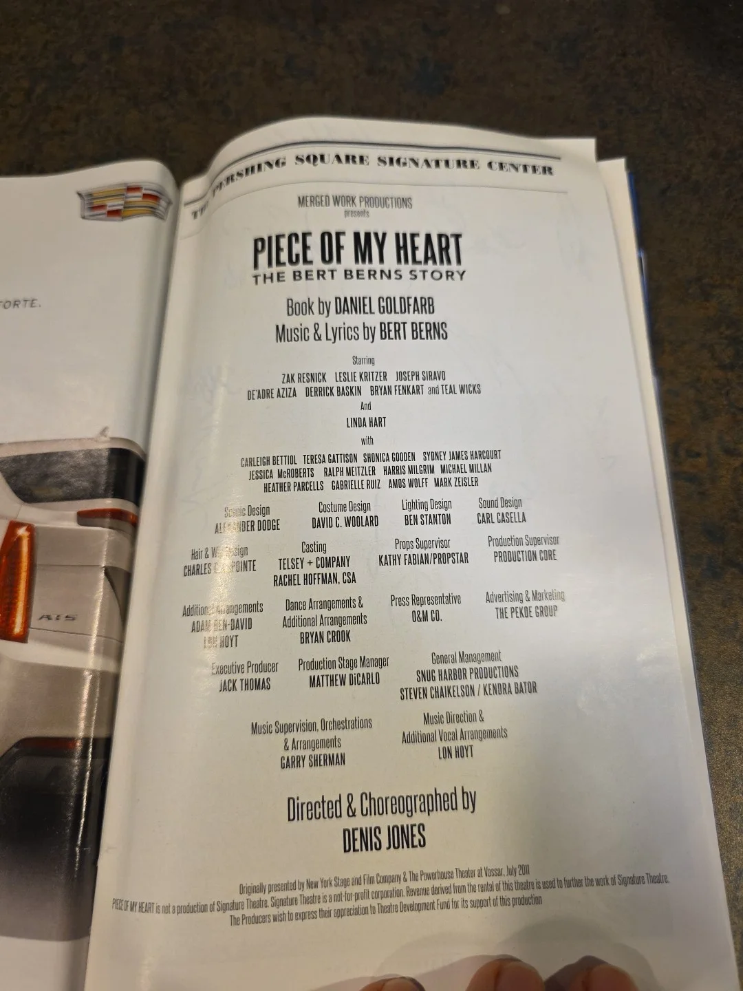 Cast — Piece of My Heart The Bert Berns Story - Autographed Cast Playbill - 8/2014, изображение 4