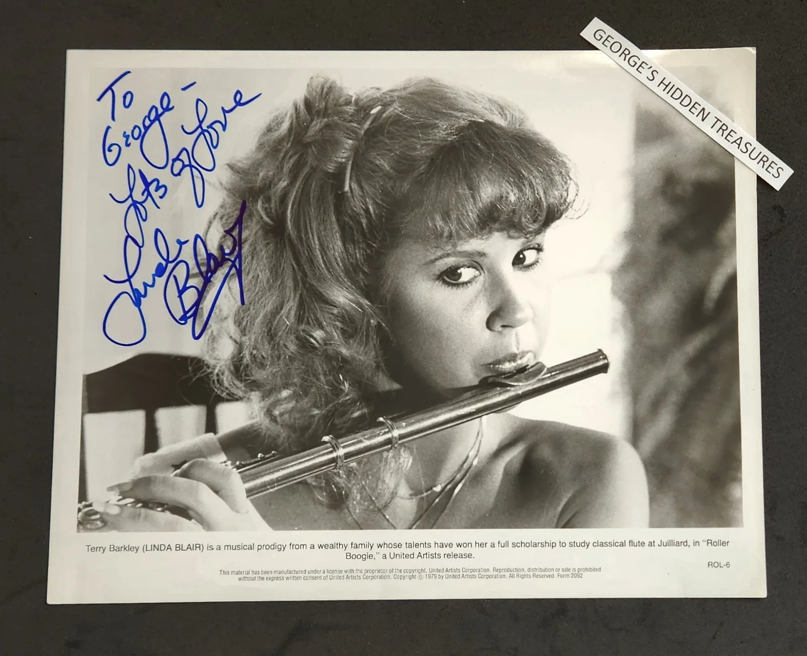 LINDA BLAIR — LINDA BLAIR signed autographed 8x10 Press Photo "ROLLER BOOGIE" "THE EXORCIST"