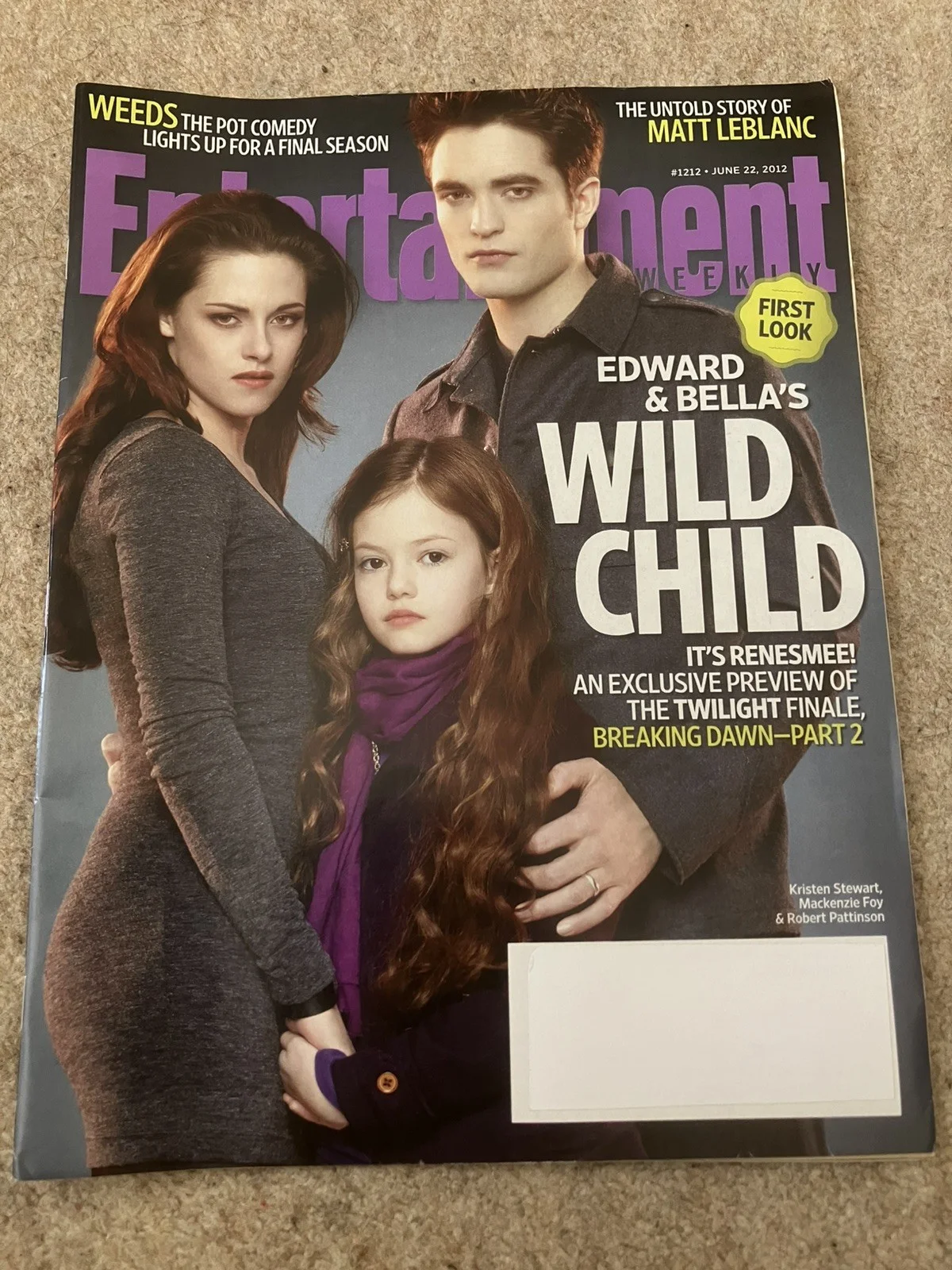 Entertainment Weekly magazine - Twilight Breaking Dawn - Issue #1212 - 2 covers, image 2