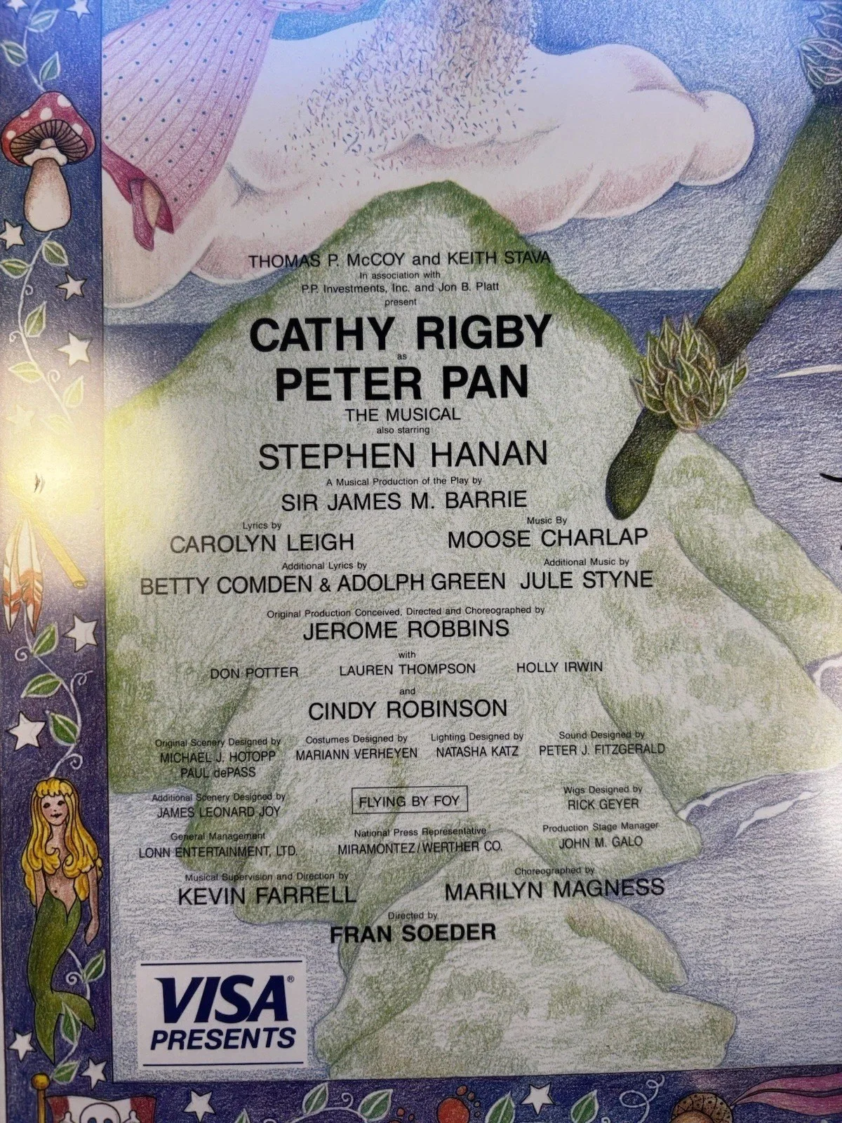 Cathy Rigby — Peter Pan The Musical Original Poster Signed by Cathy Rigby Framed Theater, изображение 4