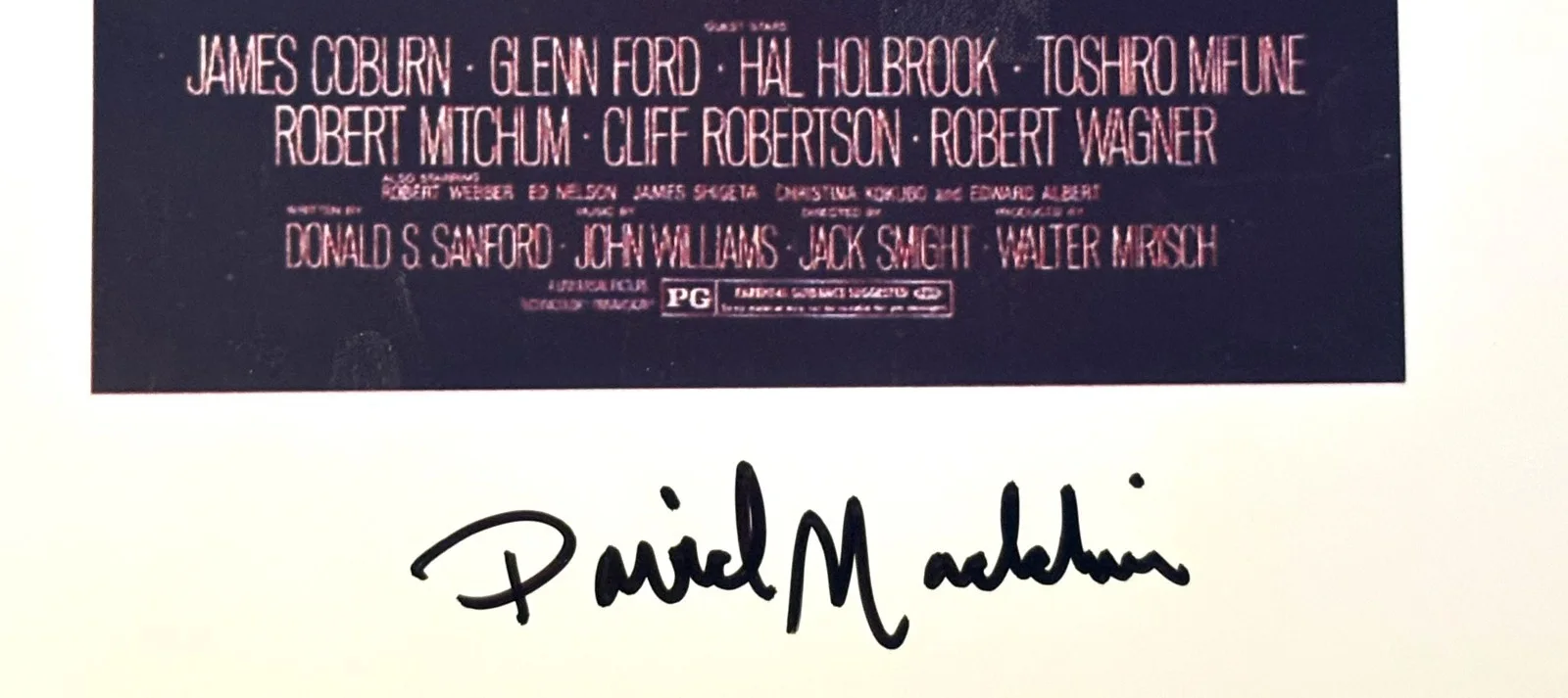 Robert Wagner, Cliff Robertson, David Macklin — "Midway" 1976 Movie Photo Signed Robert Wagner, Cliff Robertson, David Macklin, image 5