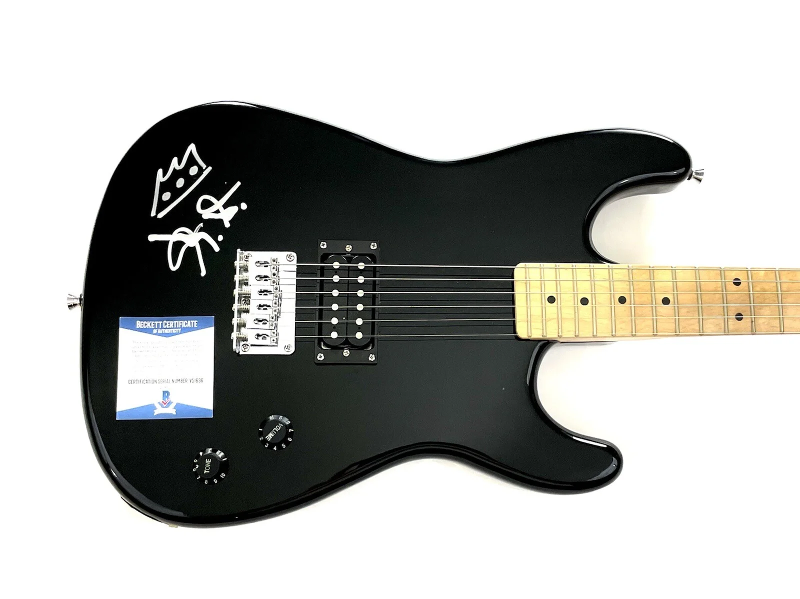 Kingfish Christone Ingram Autographed Signed Electric Guitar Beckett BAS Blues, изображение 3