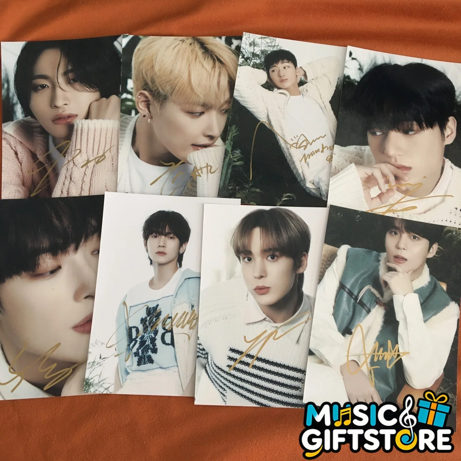 ATEEZ ateez Autographed Group Photo 4*6 K-POP Collection Gifts 2024AA #MUGS, изображение 2