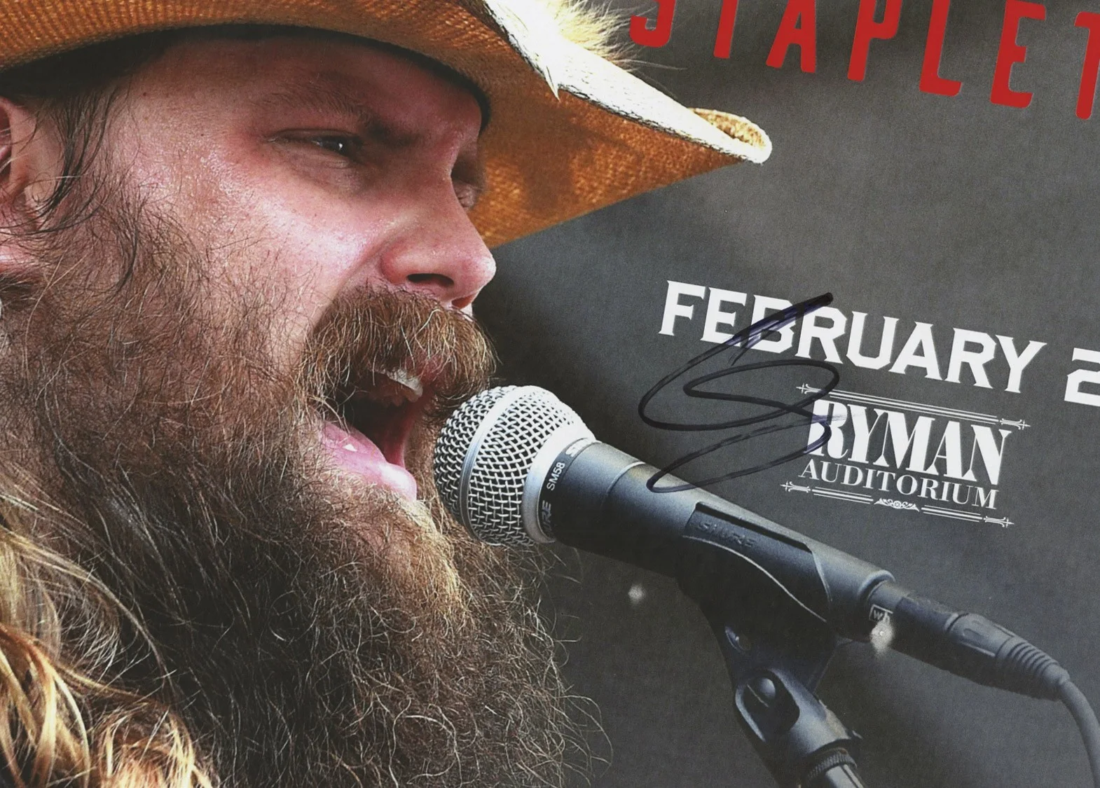 Chris Stapleton autographed concert poster, image 2