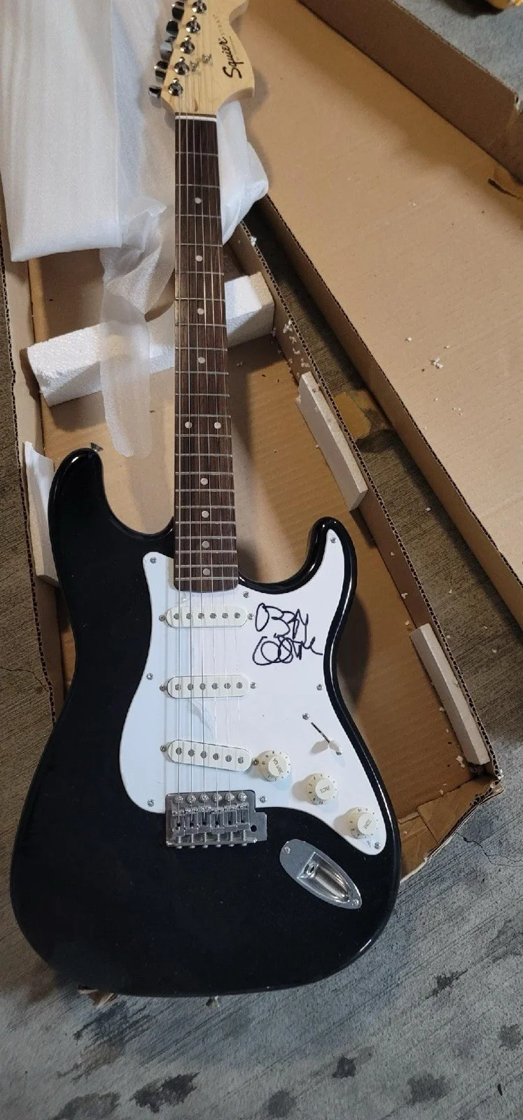 Autographed By Ozzy Osborne Fender Squire Electric Guitar, изображение 3