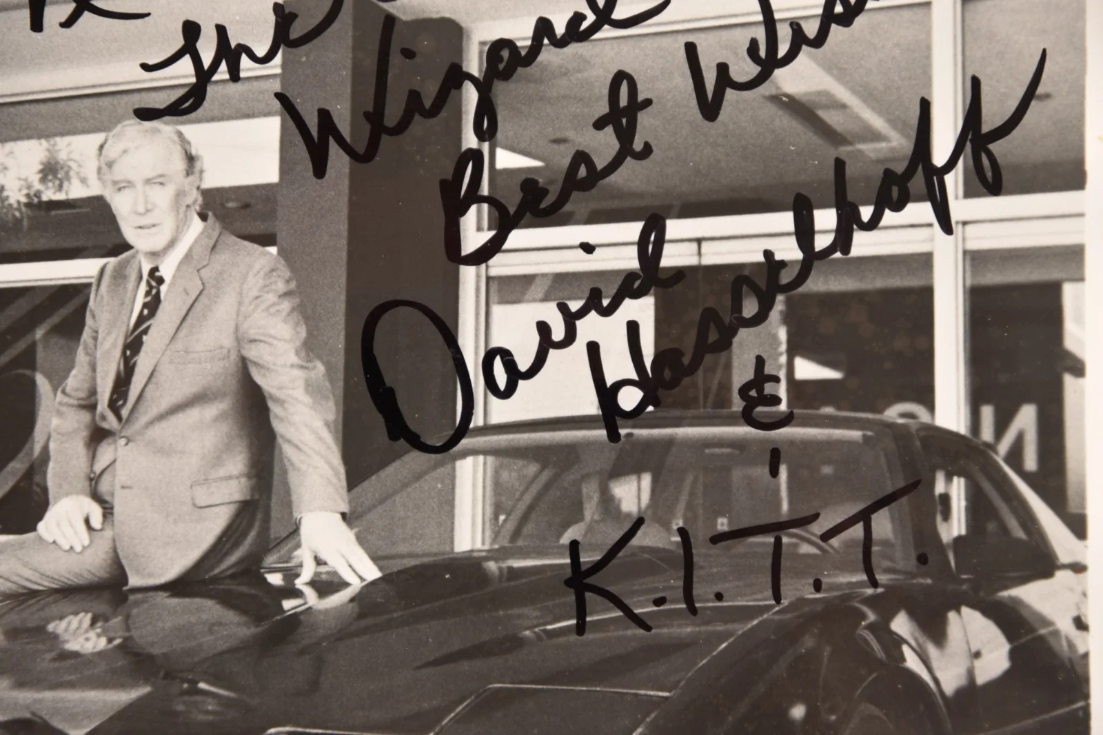 Vintage David Hasselhoff Kitt Knight Rider Autographed Photo Country Club 1980's, изображение 3