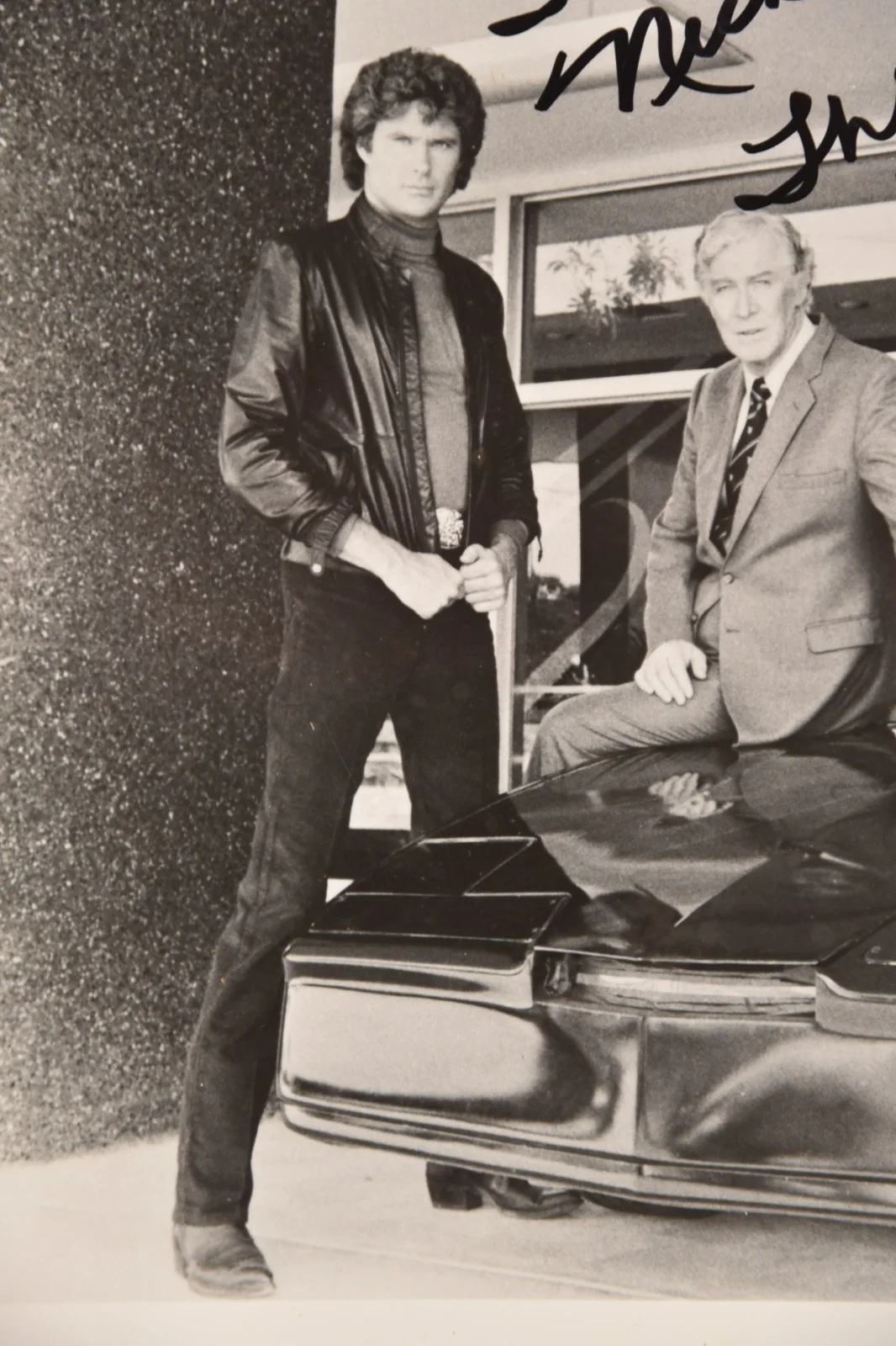 Vintage David Hasselhoff Kitt Knight Rider Autographed Photo Country Club 1980's, изображение 4