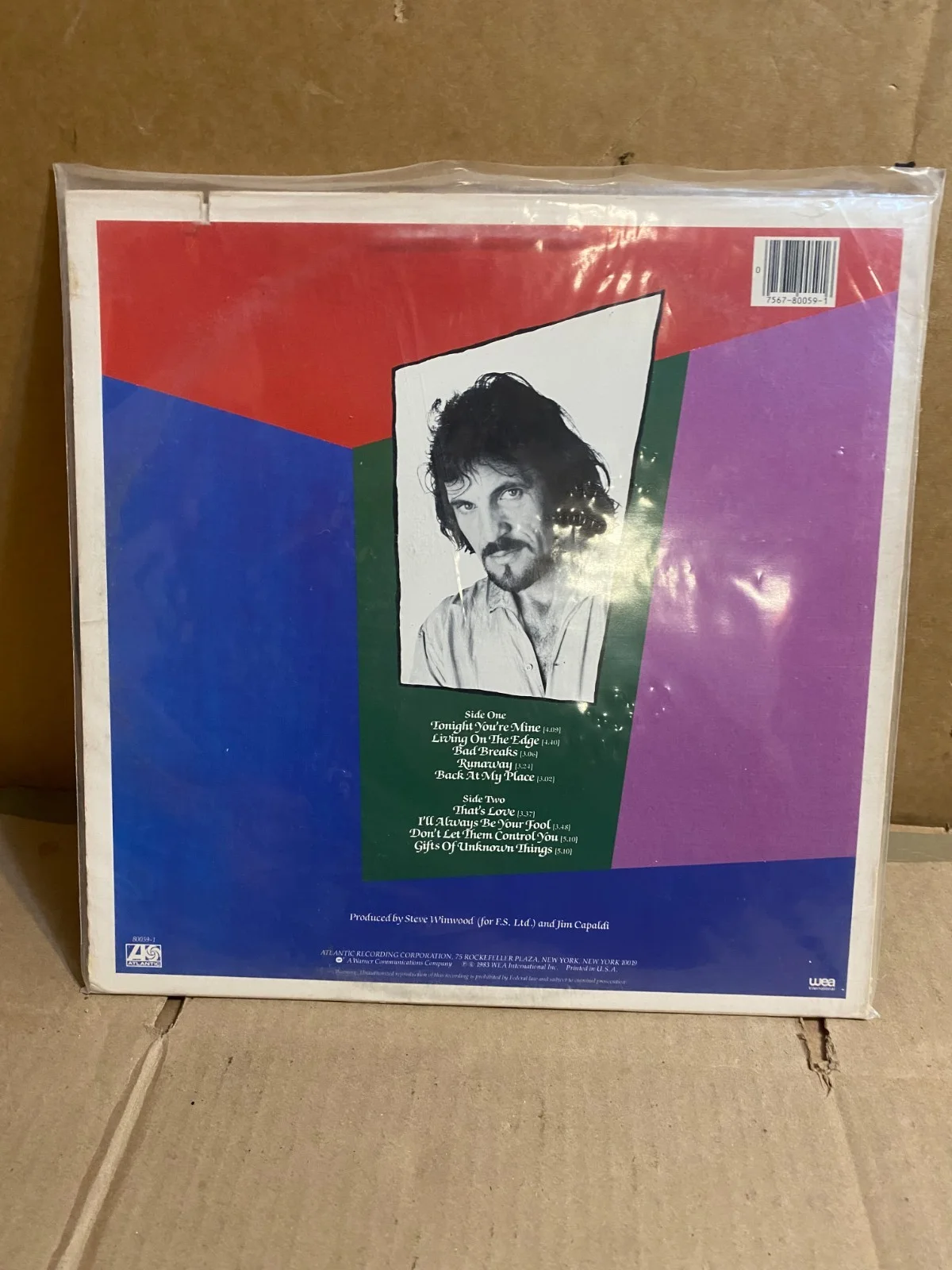 JIM CAPALDI Fierce Heart Lp Vinyl, изображение 4