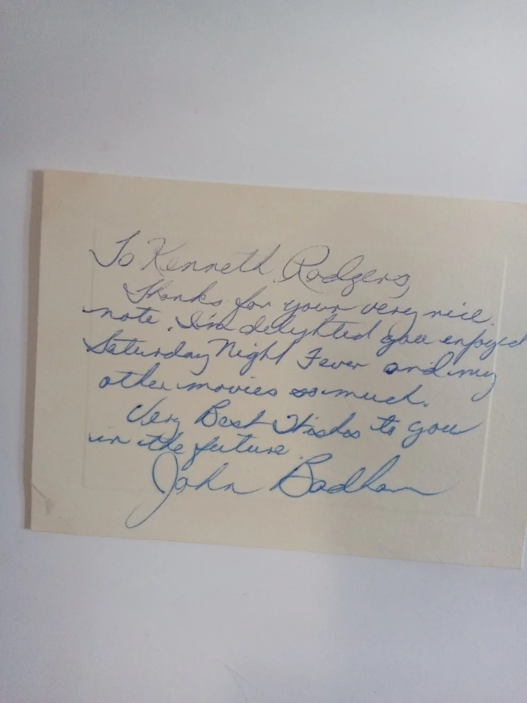 John Badham Dracula Movie Director Signed Notecard JSA, image 2
