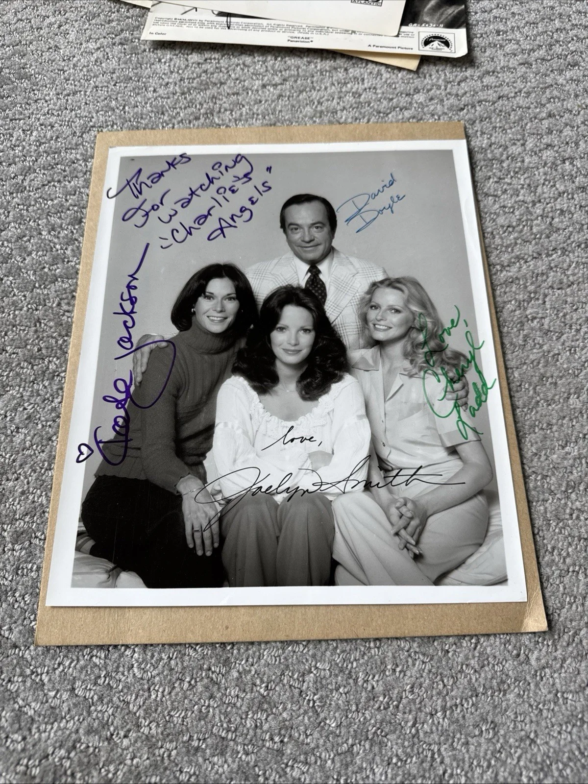 Cheryl Ladd/Jaclyn Smith/Kate Jackson/David Doyle — Charlie's Angels Cast Signed Photo/David Doyle/Cheryl/Jaclyn Smith/Kate Jackson, изображение 2