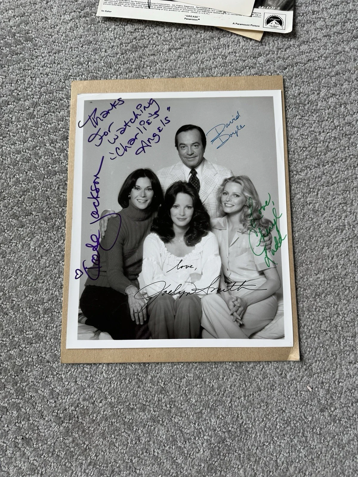 Cheryl Ladd/Jaclyn Smith/Kate Jackson/David Doyle — Charlie's Angels Cast Signed Photo/David Doyle/Cheryl/Jaclyn Smith/Kate Jackson, изображение 3