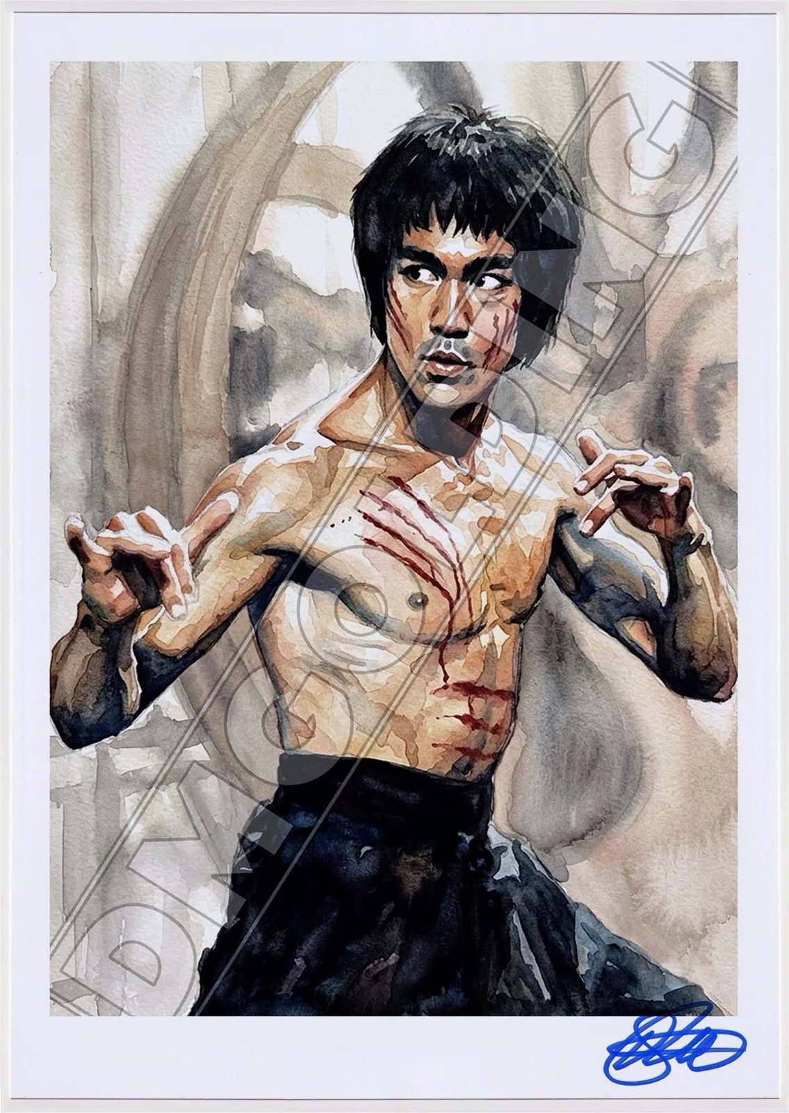 10 GICLÉE BRUCE LEE FINE ART PRINTS SET SIGNED BY ARTIST - ENTER THE DRAGON, изображение 2