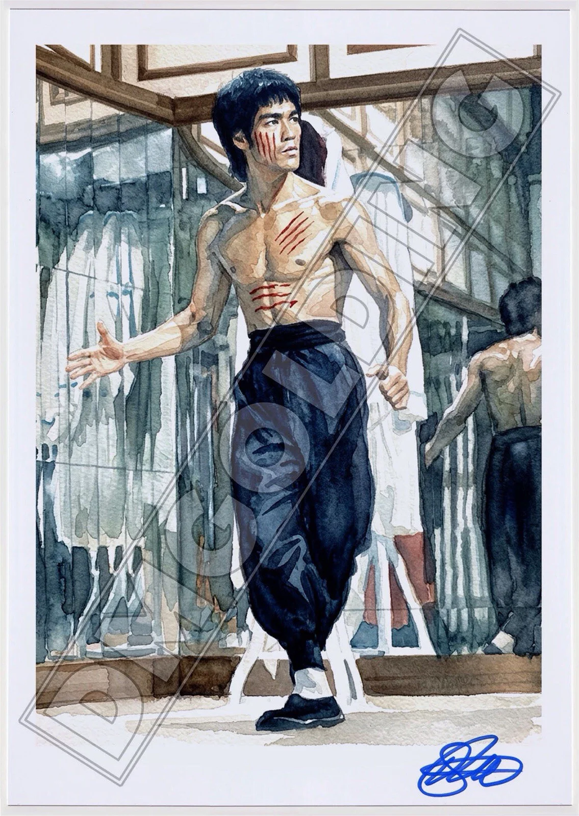 10 GICLÉE BRUCE LEE FINE ART PRINTS SET SIGNED BY ARTIST - ENTER THE DRAGON, изображение 5