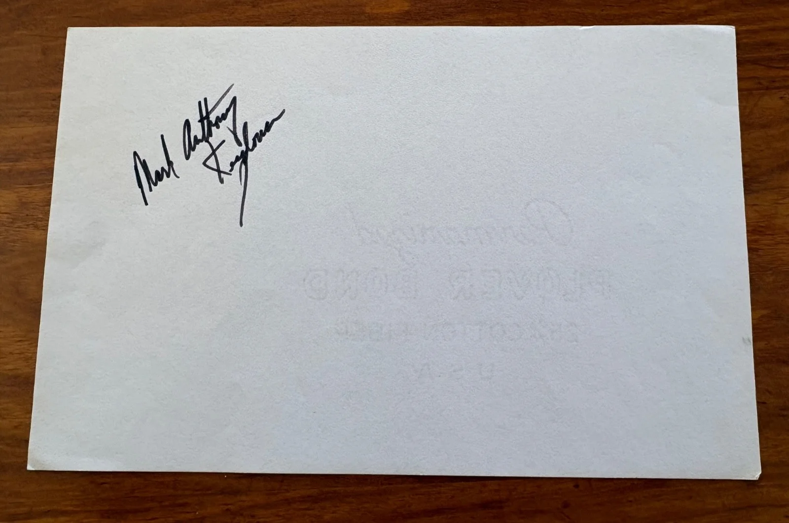 Mark Anthony Keyloun — ACTOR MARK ANTHONY KEYLOUN SIGNED AUTOGRAPHED PAPER / MIKE'S MURDER / EX COND., image 2