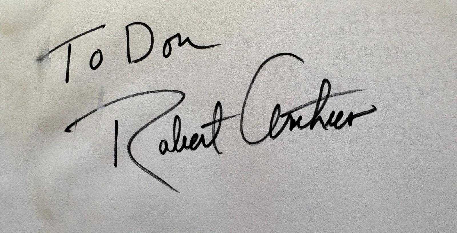 Robert Arthur — ACTOR ROBERT ARTHUR SIGNED PAPER / ACE IN THE HOLE/ DATED 1989 ON BACK, image 2