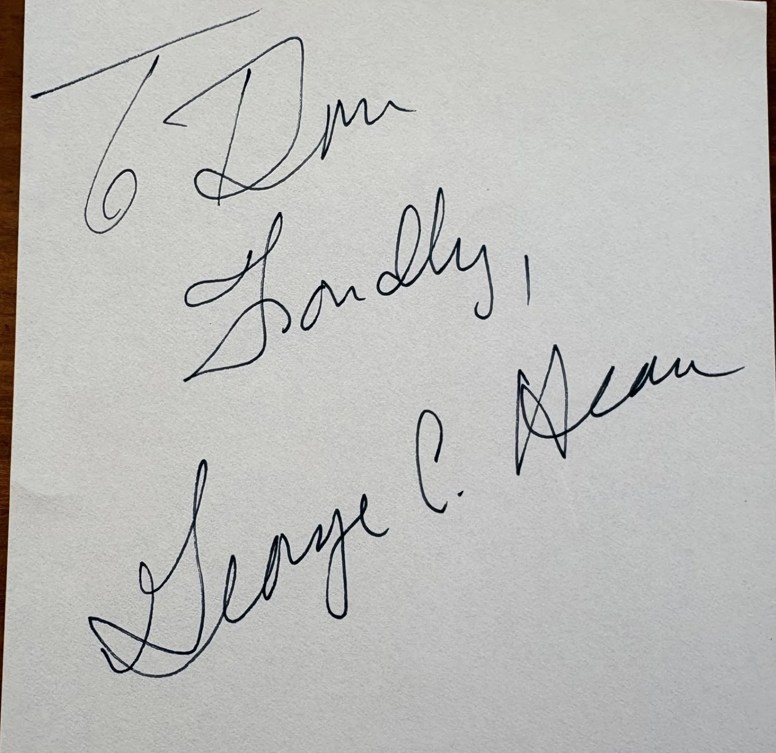 George Hearn — ACTOR GEORGE HEARN SIGNED AUTOGRAPHED PAPER / SWEENY TODD / DEVIL'S OWN, image 2