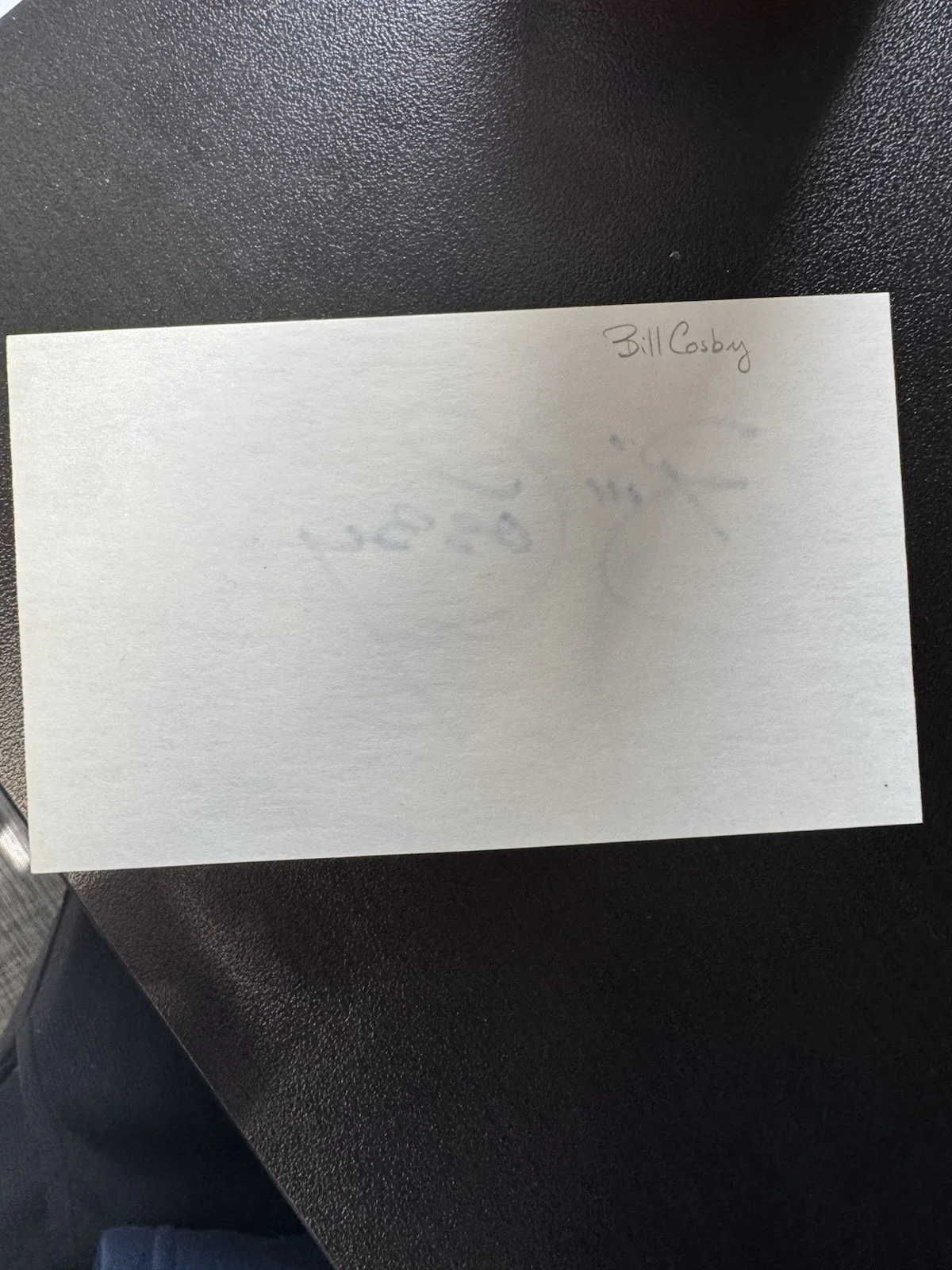 Bill Cosby 3x5 Signed Index Card, image 2