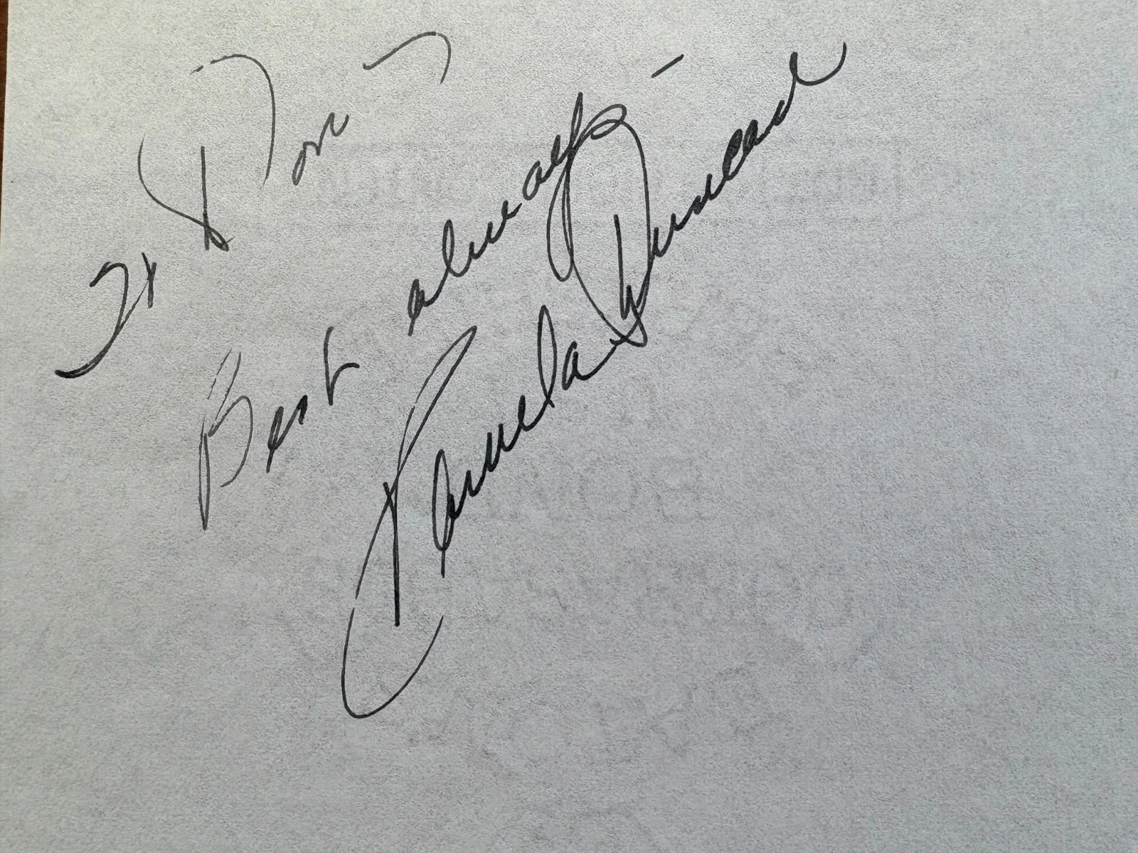 Pamela Duncan — ACTRESS PAMELA DUNCAN SIGNED AUTOGRAPHED PAPER /ATTACK OF CRAB MONSTERS / UNDEAD, изображение 2