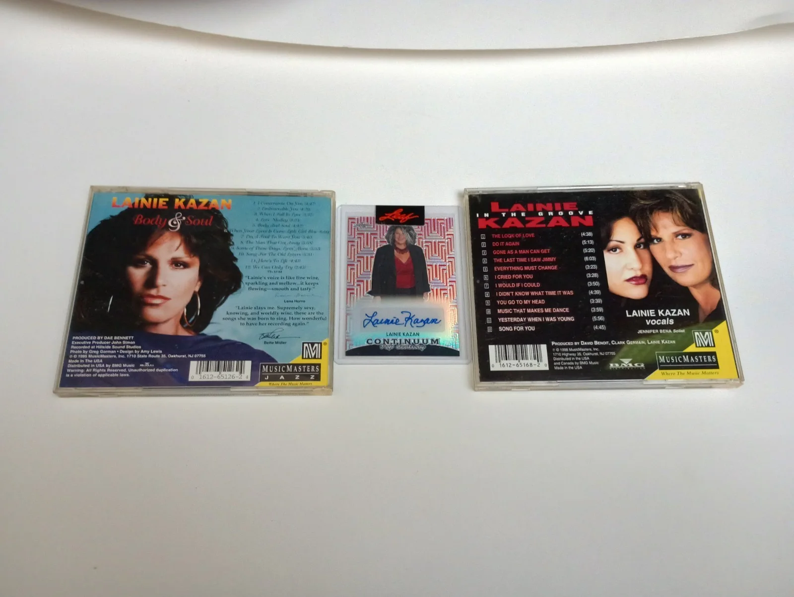 Lanie Kazan signed Leaf card and two CDs RARE KAZAN, image 2