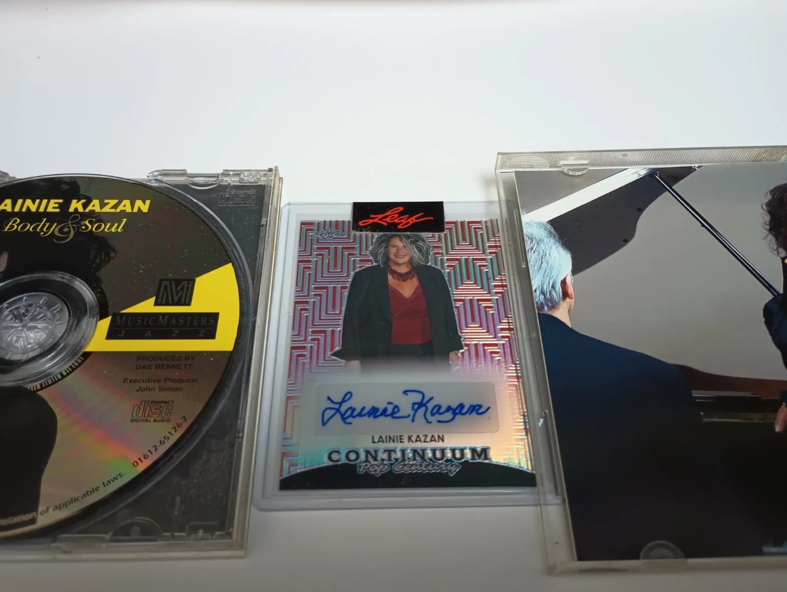 Lanie Kazan signed Leaf card and two CDs RARE KAZAN, image 4
