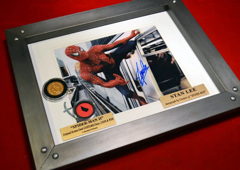 STAN LEE Signed Spider-Man AUTOGRAPH, Screen-Used COSTUME, WEB, COIN Props, DVD, image 3