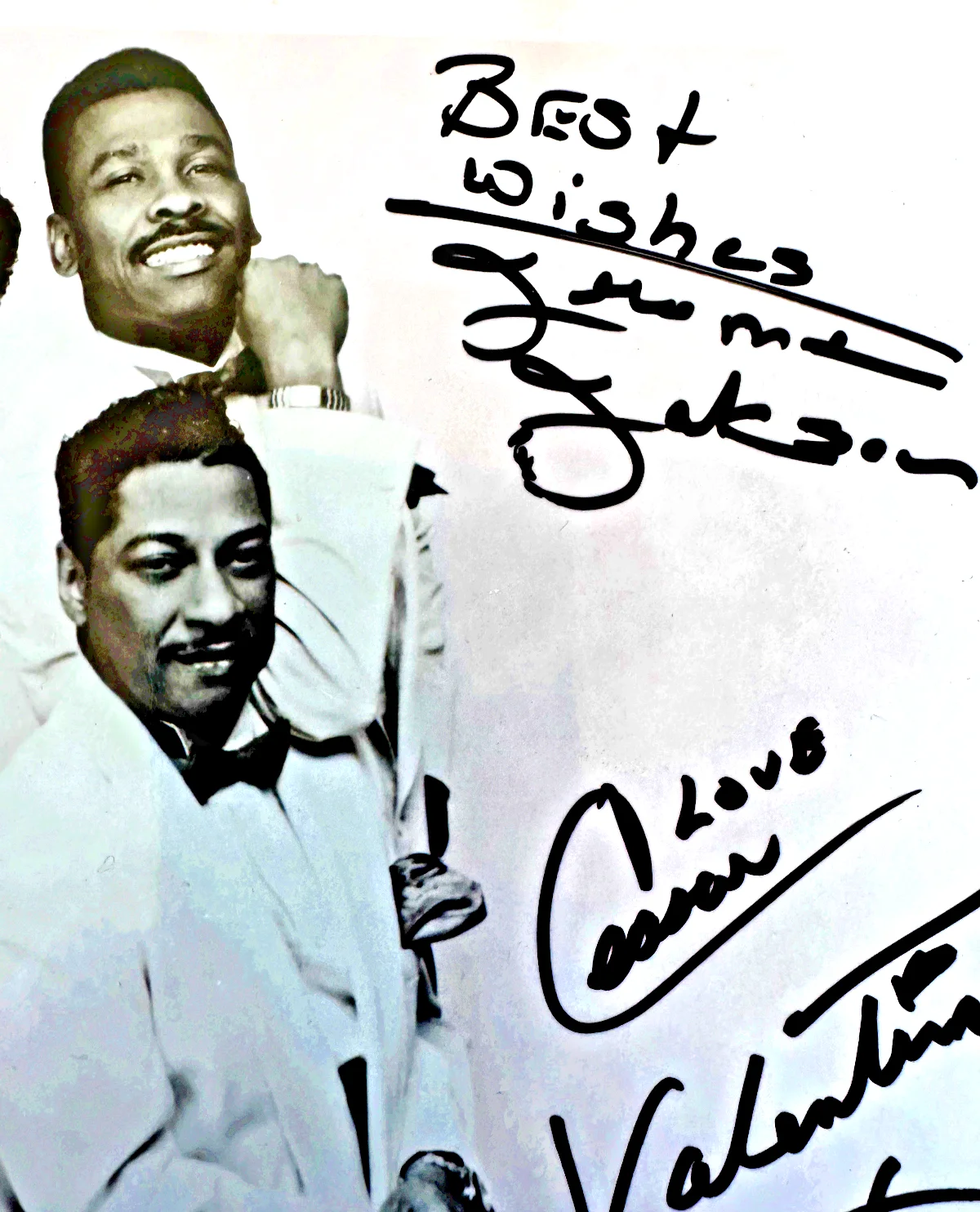 Jerome Jackson, Casson Valentine, Romone, CJ Coy — THE DRIFTERS Signed 8X10 Vintage Photo Jackson Valentine Roamone Coy Autographed, изображение 4