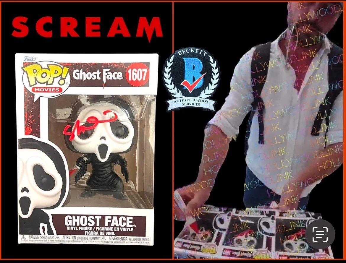 Skeet Ulrich — SKEET ULRICH SIGNED GHOSTFACE FUNKO 1607 BECKETT COA BN92274
