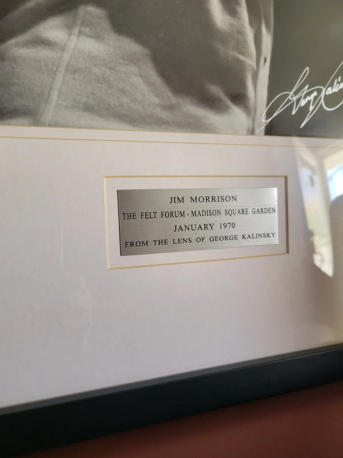 RARE MADISON SQUARE GARDEN Photo Jim Morrison Doors Signed George Kalinsky 1970, изображение 3