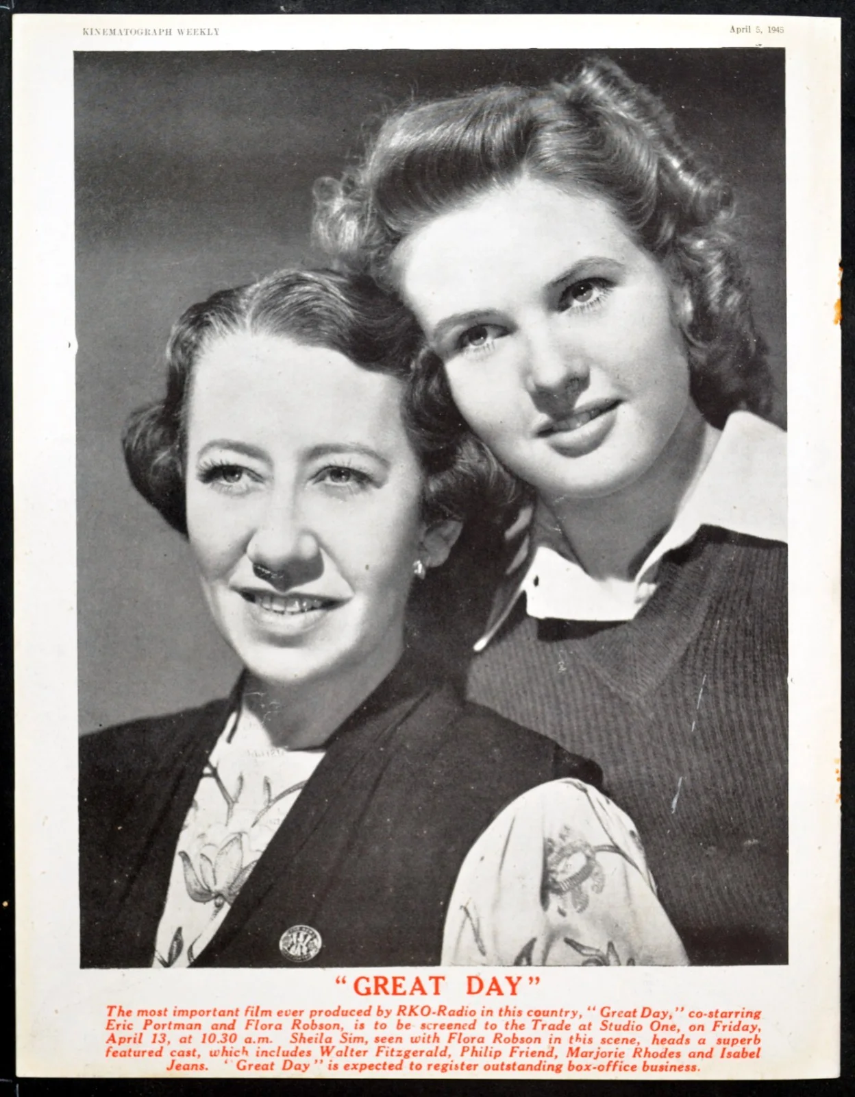 FAREWELL MY LOVELY 1944 Dick Powell, Claire Trevor, Anne Shirley TRADE ADVERT, изображение 3