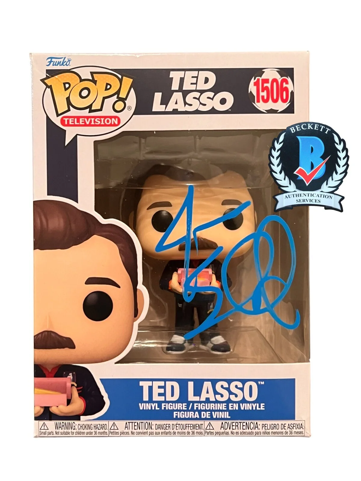 Jason Sudeikis — JASON SUDEIKIS SIGNED TED LASSO FUNKO POP 1506 BECKETT BN92278 W/PROOF(A)