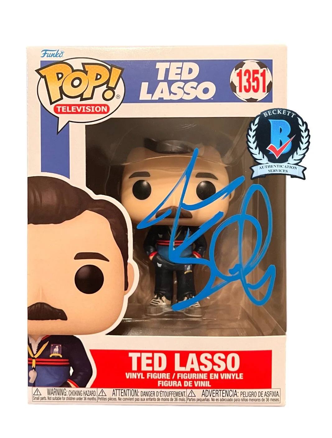 Jason Sudeikis — JASON SUDEIKIS SIGNED TED LASSO FUNKO POP 1506 BECKETT BN92279 W/PROOF(C)