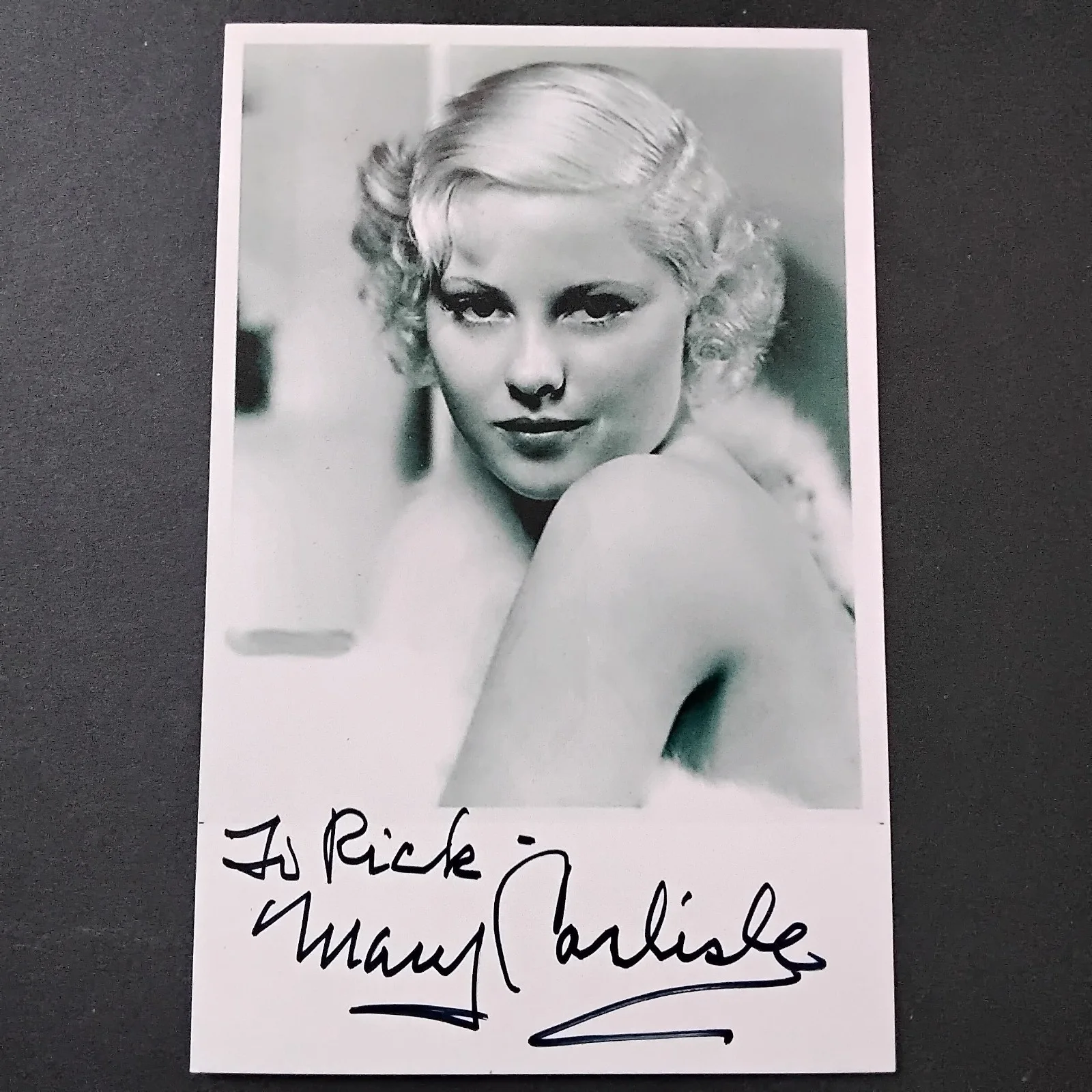 Mary Carlisle SIGNED Photo 30s Movie Actress Dead Men Walk Grand Hotel Palooka, изображение 5