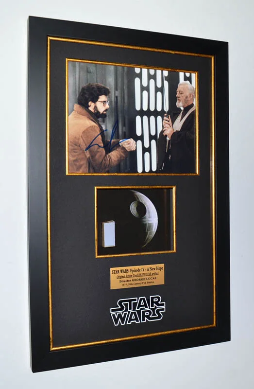 GEORGE LUCAS Signed Rare STAR WARS IV Screen-Used Prop DEATH STAR, COA Frame DVD, изображение 5
