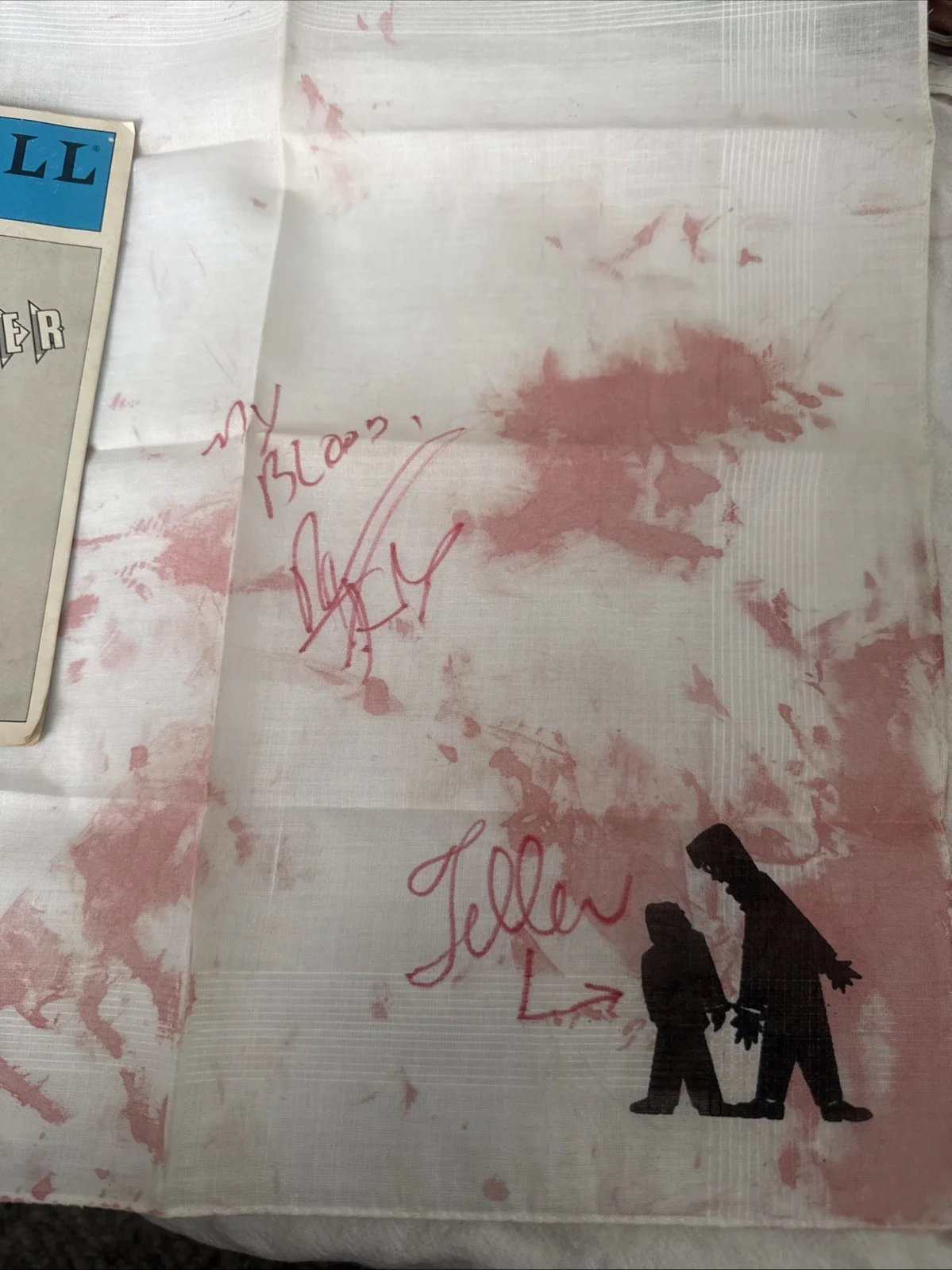 Penn and Teller Hand Signed Autographed Prop Handkerchief Playbill, image 5