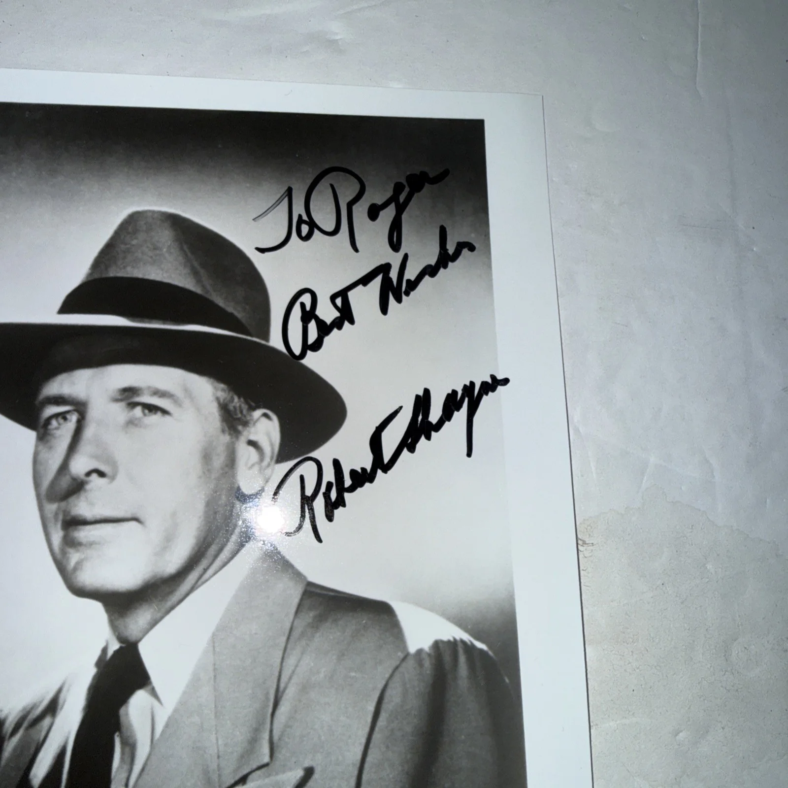Robert Shayne — ROBERT SHAYNE AS INSPECTOR HENDERSON AUTOGRAPHED PHOTO FROM SUPERMAN TV SERIES, image 2