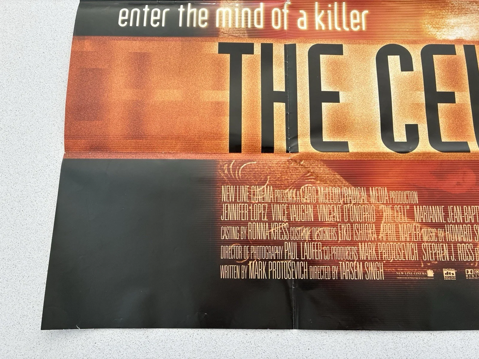THE CELL - ORIGINAL UK CINEMA QUAD POSTER 2000 FILM MOVIE - JENNIFER LOPEZ, изображение 4