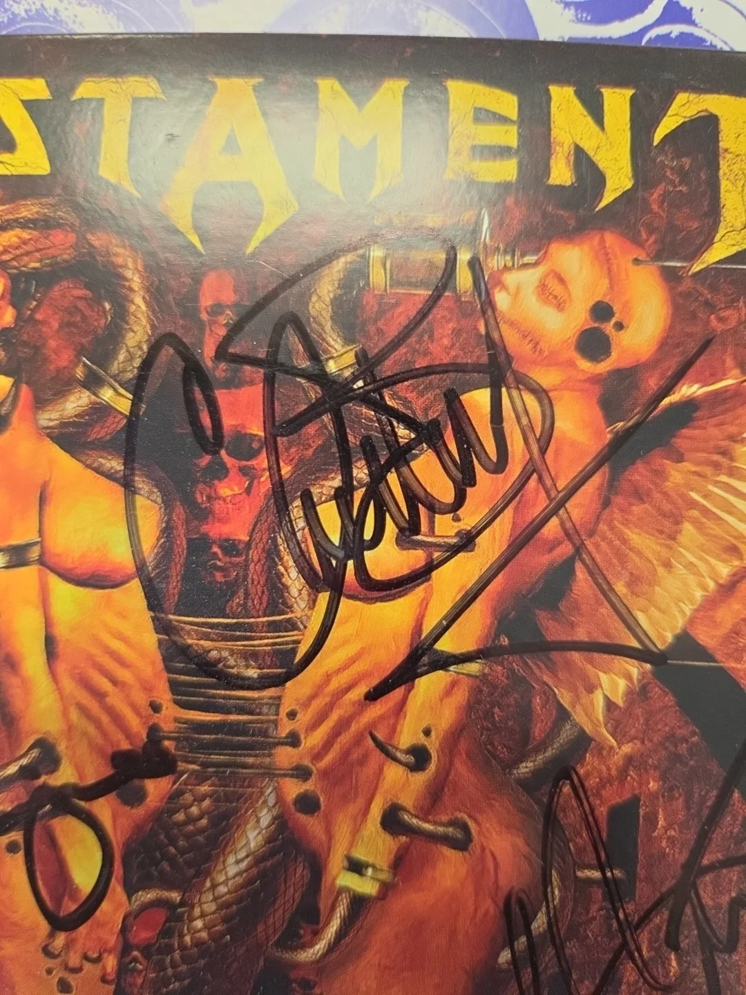 Eric Chuck Alex Testament 3x Band Signed THE GATHERING Cd, image 2
