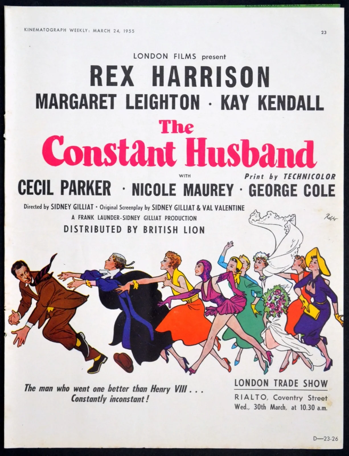 CAPTAIN LIGHTFOOT 1955 Rock Hudson, Barbara Rush, Jeff Morrow TRADE ADVERT, изображение 2