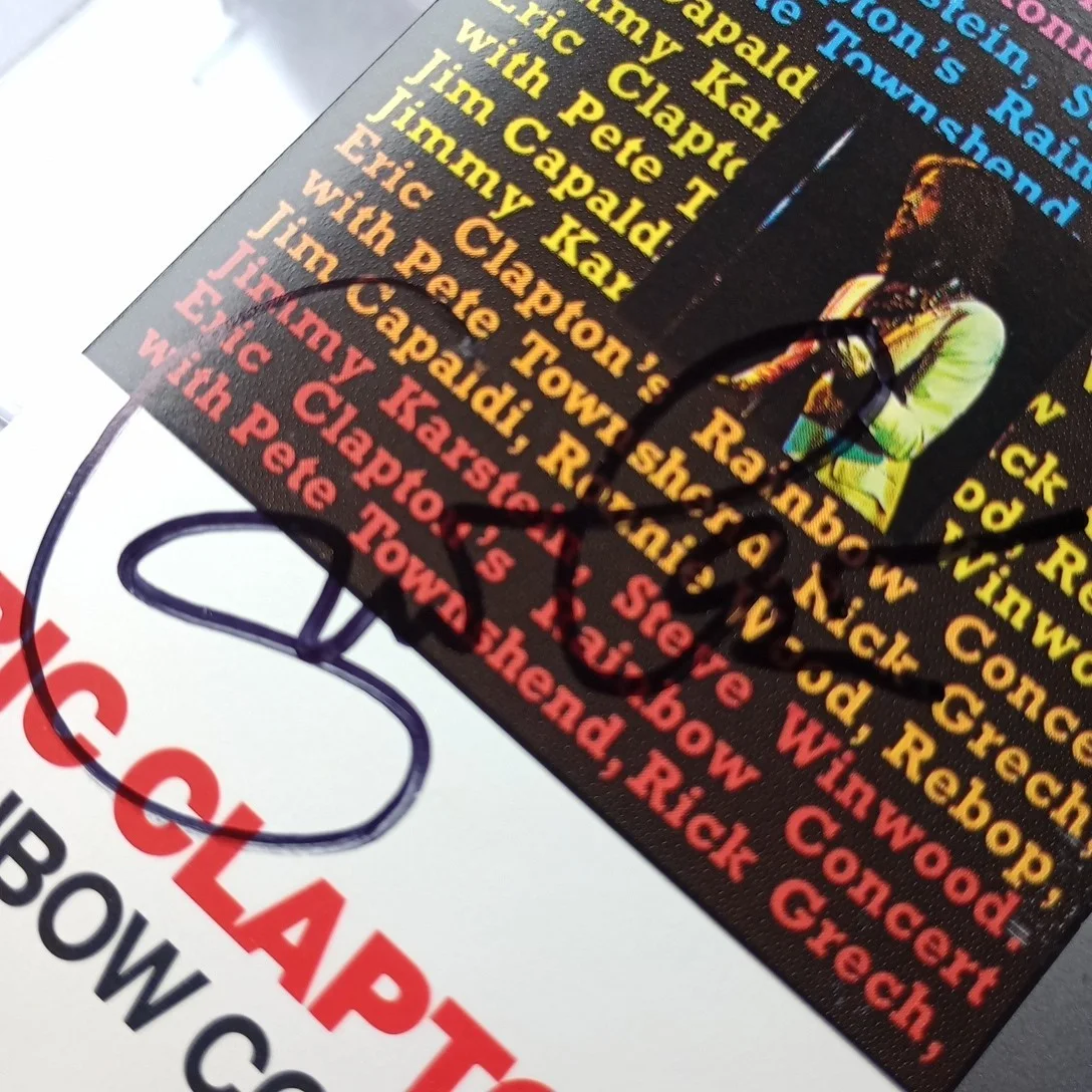 Eric Clapton Rainbow Concert Signed Autograph Cassette Tape With COA, image 4