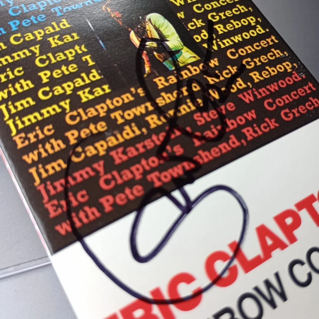 Eric Clapton Rainbow Concert Signed Autograph Cassette Tape With COA, image 5