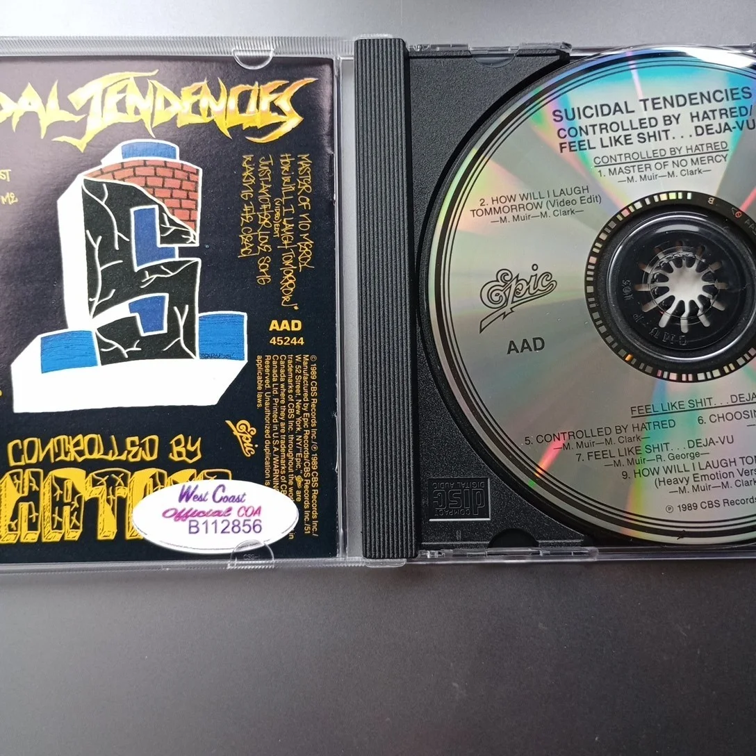 Suicidal Tendencies Signed CD Mike Muir Controlled By Hatred With COA Mint..., image 4
