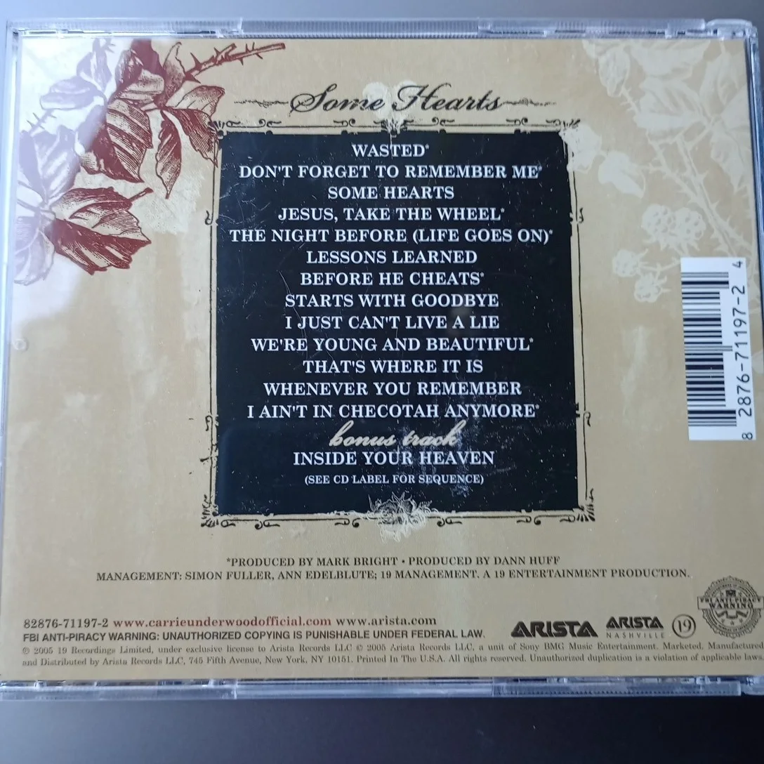 Carrie Underwood Some Hearts Signed Autograph CD With COA Near Mint, изображение 5