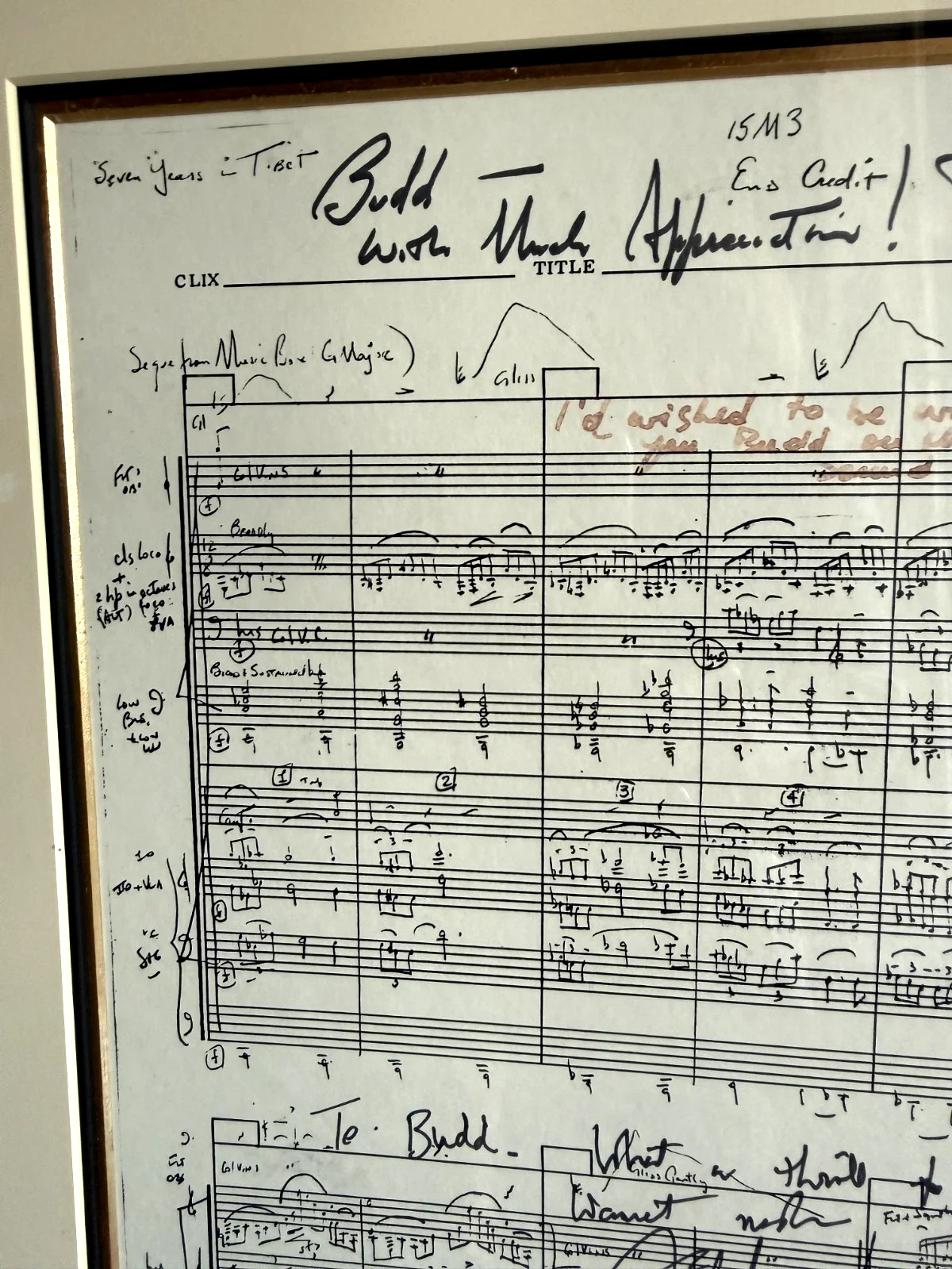 John Williams, Yo Yo Ma — JOHN WILLIAMS & Y0 YO MA Autographed Printed Score - Seven Years in Tibet, изображение 2